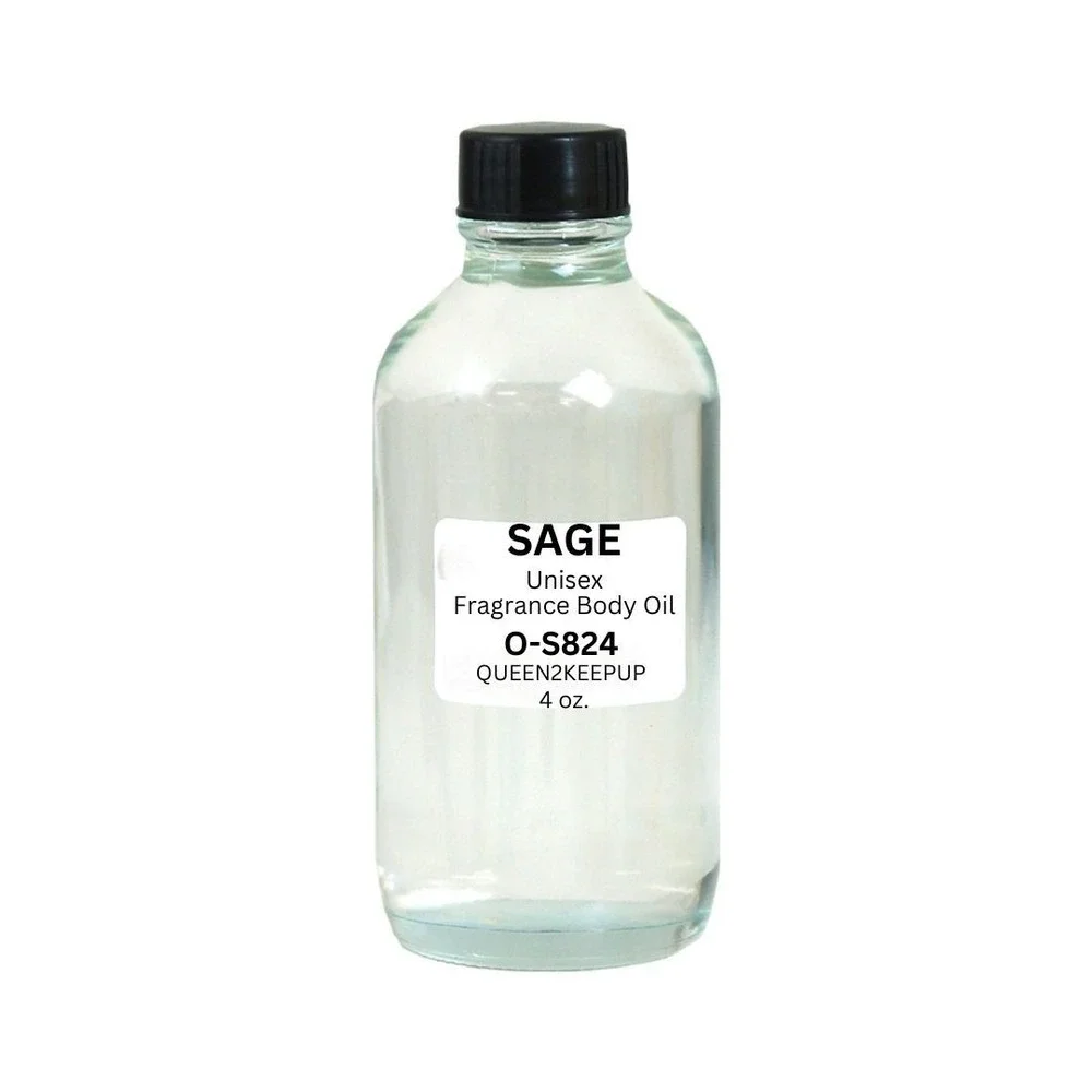 Sage (Unisex) Body Oil 4 oz Fragrance All Natural Scent